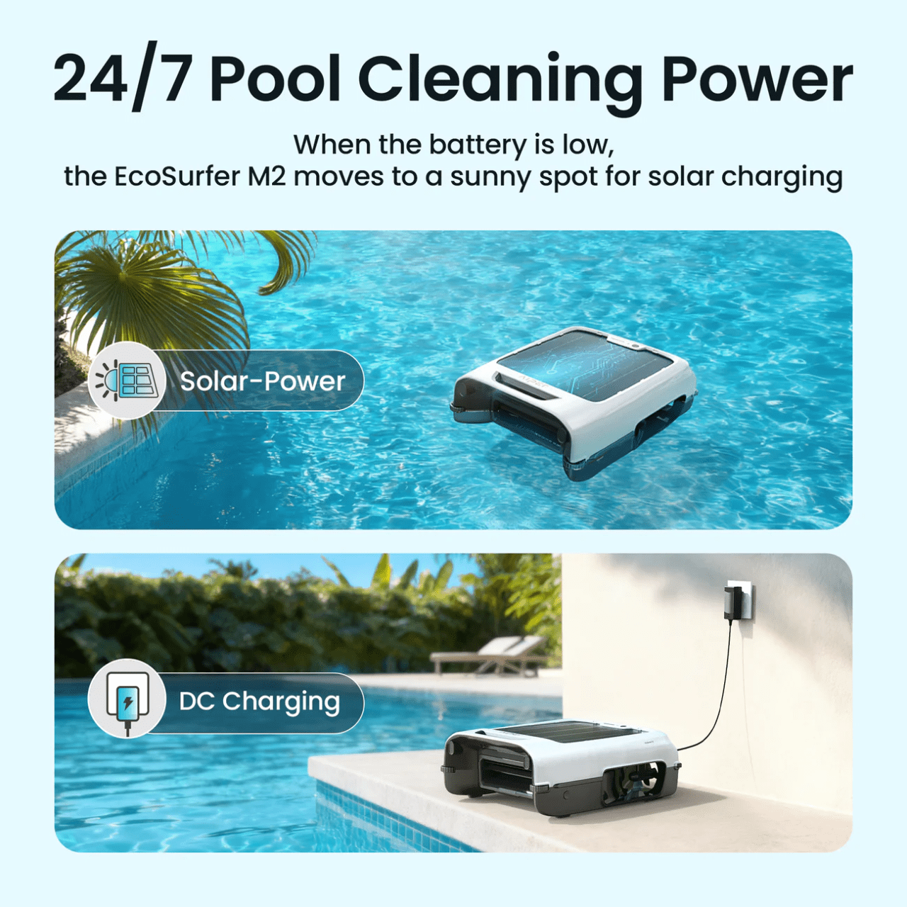 Aiper EcoSurfer M2 Cordless Robotic Pool Skimmer