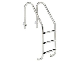 SR Smith Snap-Lok stainless steel pool ladder with hinged bracket for automatic pool covers in Ocala, FL.